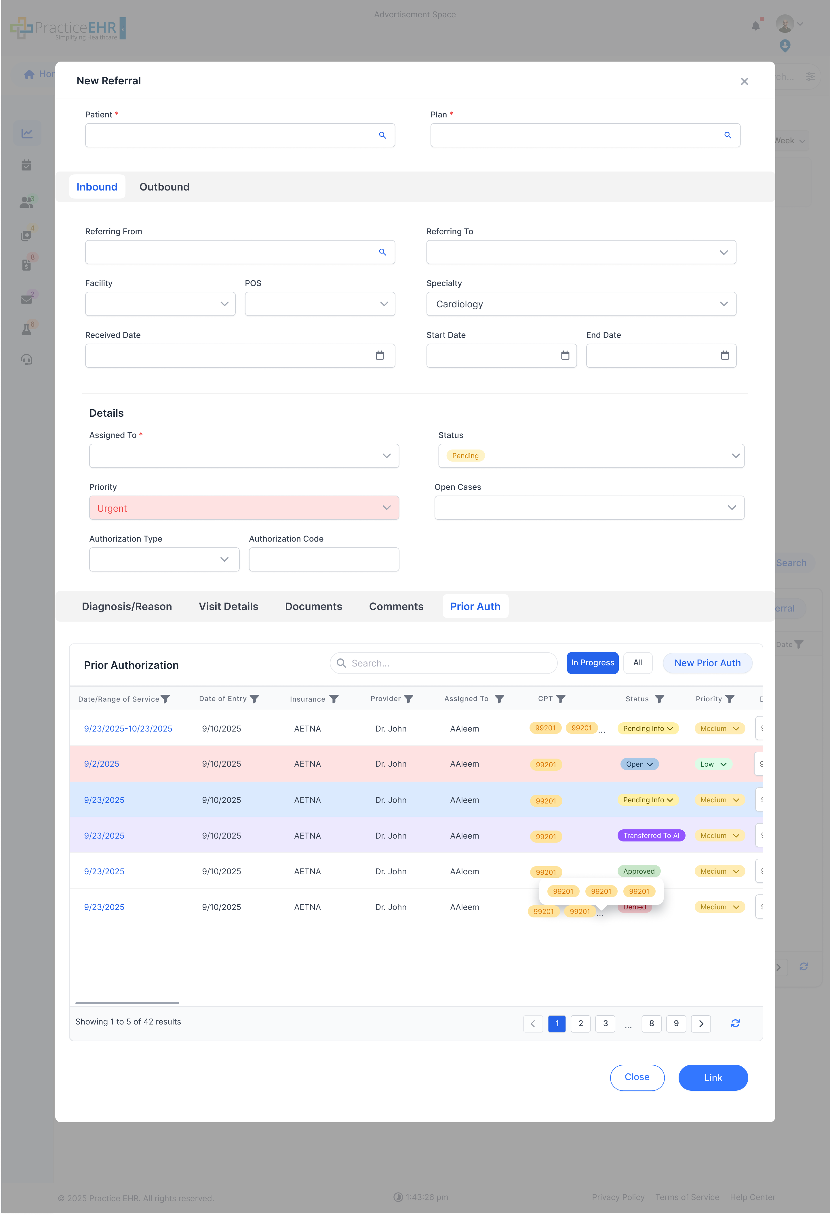 New Referral - Prior Auth